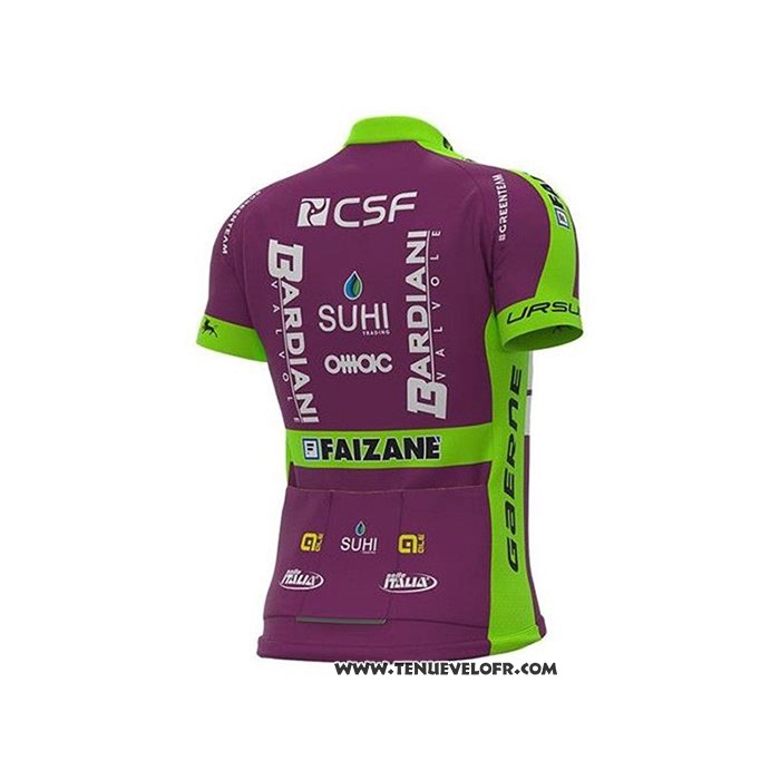 2020 Maillot Ciclismo Bardiani CSF Fuchsia Blanc Manches Courtes et Cuissard